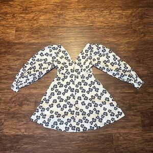 Long sleeve floral Mini Dress